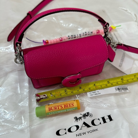 NWT Coach Dragonfruit Tabby Bag 12 - Mini Micro Bag (Hot Pink Fuchsia Color) - Picture 2 of 8